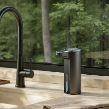 EKO Aroma Touchless Automatic Soap Dispenser for Bathroom and Kitchen, Liquid Hand Soap Dispenser, Rechargeable, 9 fl oz (Dark Grey) - color: Dark Grey, size: 9 oz