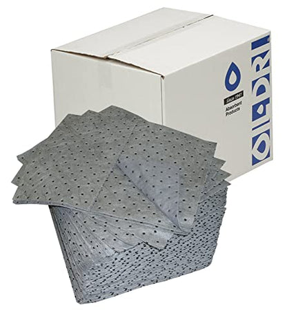 Oil-Dri L90902 15" W x 19" L Universal Heavy Weight Bonded Perforated Pads (100 Mats/Box) - size: 100 Pads/Box, style: Heavy Weight