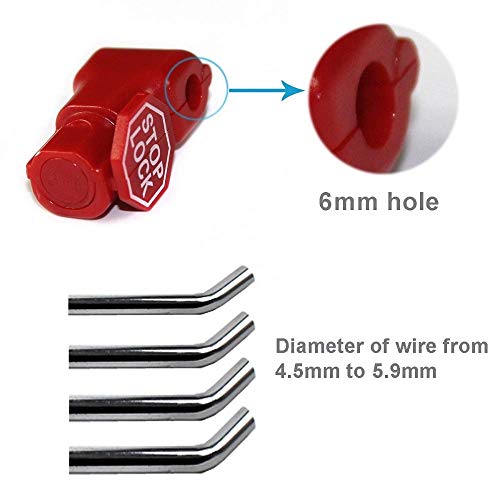 Eau 100 Packs of Peg Hook Locks Retail Shop Security Stop Lock, Anti Theft peg Locks for Display Slat Wall.
