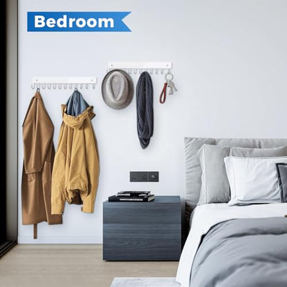 Belt Hanger Wall Mounted, Wooden Belt Organizer - color: White, size: 1 Pack-Belt