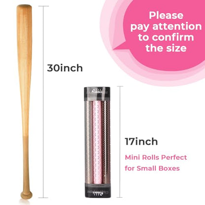Ribbli Rose Gold Pink Birthday Wrapping Paper Mini Roll, 3 Rolls Grey Pink Black Geometry Pattern with Rose Gold Foil for Valentines Day Mothers Day Wedding - 17 inch x 120 inch(10feet) Per Roll - color: Grey/Pink/Black
