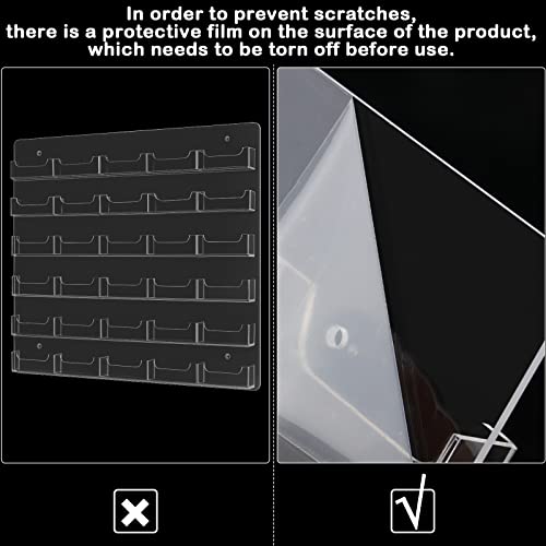 Hillban Acrylic Business Card Holder Wall Mount Office, 30 Pockets - size: 30 Pockets