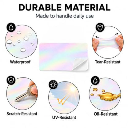 Holographic Pink Thermal Labels 2 × 3 Inch Vinyl Stickers 300 PCS - color: Holographic Pink, size: 2 × 3 Inch