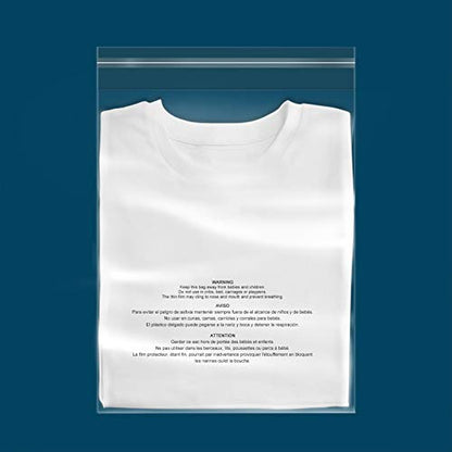 iMailer - 200 Pcs - 14" x 20" Poly Bags with Suffocation Warning Self Seal- Clear Shipping Bags 1.6 Mil for Clothing, Shirts, Packaging - Permanent Adhesive - size: 14" x 20", style: Permanent Glue