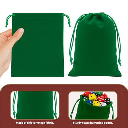 Mandala Crafts 4x5 Emerald Green Jewelry Gift Favors Velvet Drawstring Bags - color: Emerald Green 4X5 Inches, size: 1 Count (Pack of 50)