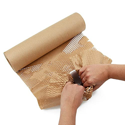 Honeycomb Packing Paper 12”x400’ Moving Supplies. Eco Friendly Bubble Paper Wrap Roll for Packing Fragile Items. Packaging Sheets for Moving. Kraft Paper Shipping Supplies. - size: 12" x 400 ft