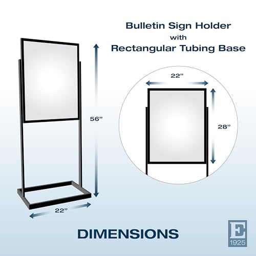 Econoco Industrial Metal Sign Holder, 22x28, 56in H