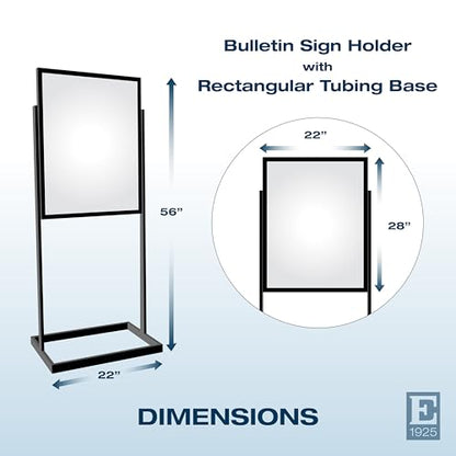 Econoco Industrial Metal Sign Holder, 22x28, 56in H