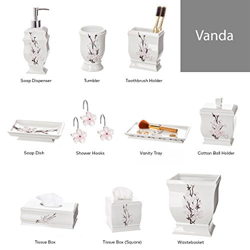 Creative Scents Vanda White Soap Dispenser Bathroom Countertop Lotion Pump - style: Soap Dispenser