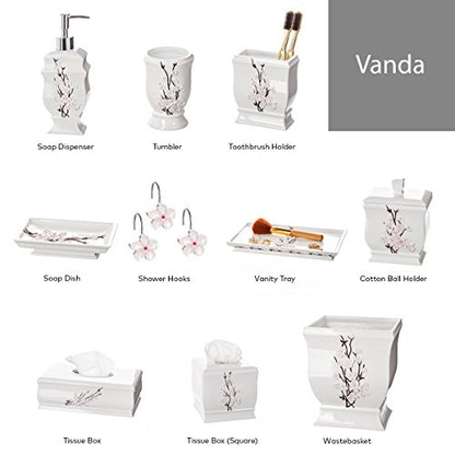 Creative Scents Vanda White Soap Dispenser Bathroom Countertop Lotion Pump - style: Soap Dispenser