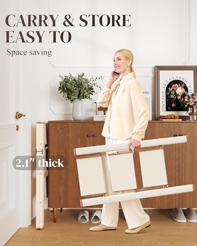 3 Step Ladder, Foldable Aluminum Step Stool with Anti-Slip Pedal - color: Cream Chocolate, size: 3 Step