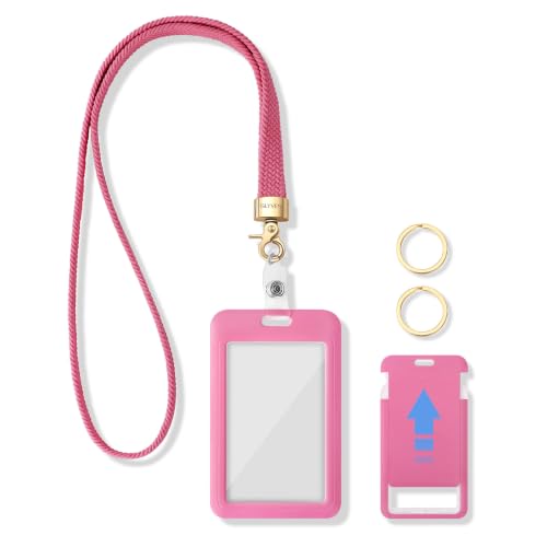 Cute Lanyard for ID Badges Keys & Card Holders (Pink) - color: Pink