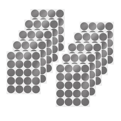 Gray Round Stickers 2 Inch Waterproof Vinyl Coding Labels 200 PCS - color: Gray