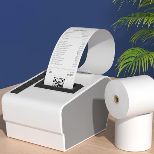 30 Rolls 3 1/8 x 230 Thermal Paper Receipt Rolls 55 GSM Premium Quality Thick paper For POS Cash Register BPA Free-Methdic - style: 30 Rolls