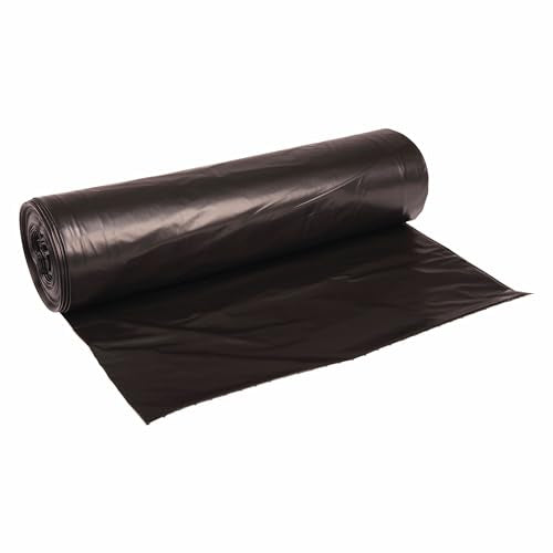 Boardwalk BWK522 Super Extra-Heavy Repro Can Liner, 43" x47", 1.6 Mil, 56 gal, Black, 25 Bags per Roll (Pack of 4 Rolls)