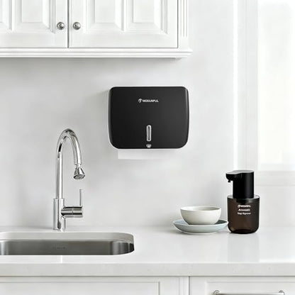 modunful Folded Paper Towel Dispenser Wall Mount - No Drill Matte Black - color: D-13 Black