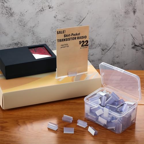 100 Pcs Self Adhesive Sneeze Guard Holder Acrylic Panels Name Tag