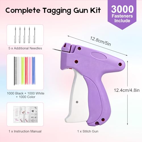 Stitch Gun for Clothes, Handheld Quick Clothing Fixer - color: Purple