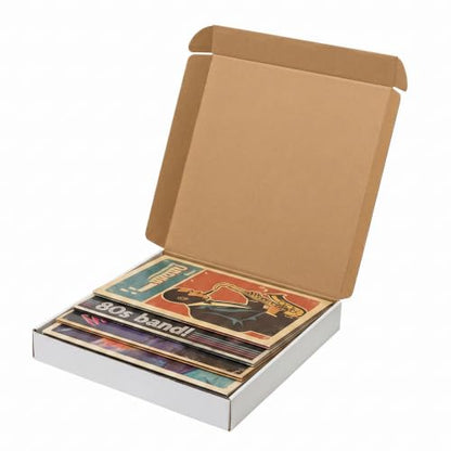 Wowxyz 14x14x2 Inches Shipping Boxes 25 Pack Corrugated Cardboard White Box - size: 14x14x2"