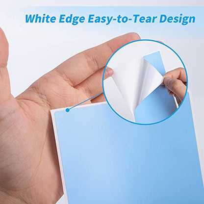 4x6 Thermal Direct Shipping Label, 4''x 6'' Fan-Fold Labels, 500 Pcs - color: Blue
