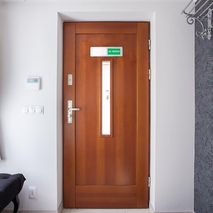 Out of Office/In Office Sliding Status Indicator, Privacy Available Sign - color: Silver In Office/Out Of Office