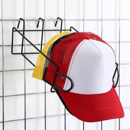 Yaocom 4 Pcs Gridwall Hat Display Rack, Metal Wire Retail Display Shelves