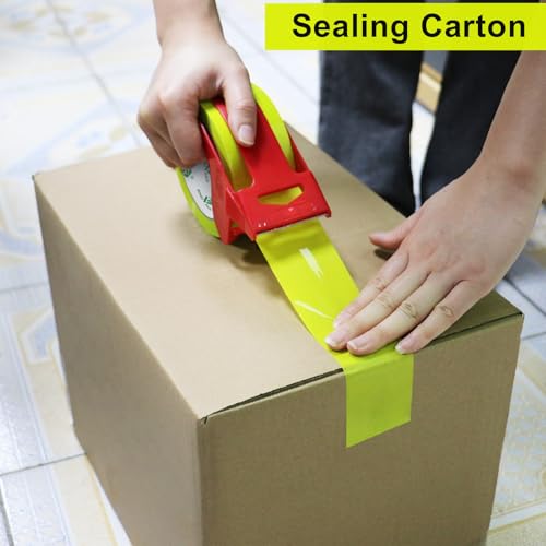 BOMEI PACK Light Yellow Heavy Duty Packing Tape 3 Rolls, 1.88 inches Wide, 55yds Length per roll, Light Yellow Refill Tape for Packaging and Shipping for Carton Sealing Tape - color: light yellow