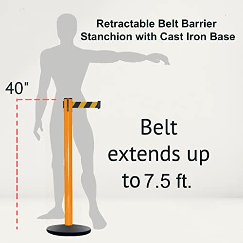 Montour Line MSI630 Set of 2 Retractable Belt Barrier Stanchions - color: Purple, size: 7.5 ft