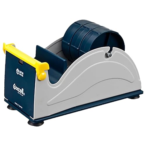 Excell EX-17 Desktop 3 Inch Wide Steel Tape Dispenser, Blue/Grey