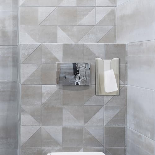 MAGICLULU Wall Mounted Tissue Box Hand Towel Dispenser for Bathroom Kitchen and Toilet Space Saving Tissue Storage Box for Multi-Fold Towels 7.48 X 4.72 X 3.54 in Grey
