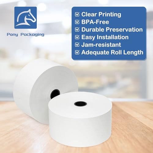 (12 Rolls) 2 5/16" x 400' Thermal Paper Receipt Rolls, Pay At The Pump Gas Station Verifone Rolls for Gas Pump Paper Rolls BPA Free - style: 2 5/16" x 400' Thermal-50Rolls