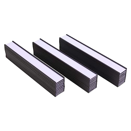 C Channel Magnetic Labels Holders 30 Pack 0.5'' x 4'' for Metal Racks - size: 0.5 x 4 Inch