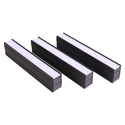 C Channel Magnetic Labels Holders 30 Pack 0.5'' x 4'' for Metal Racks - size: 0.5 x 4 Inch