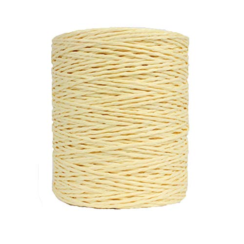 Nature's Cotton Raffia Summer Sun Hat & Beach Bag - Light Yellow, Rayon Raffia - 280 Meters/306 Yards - color: Light Yellow