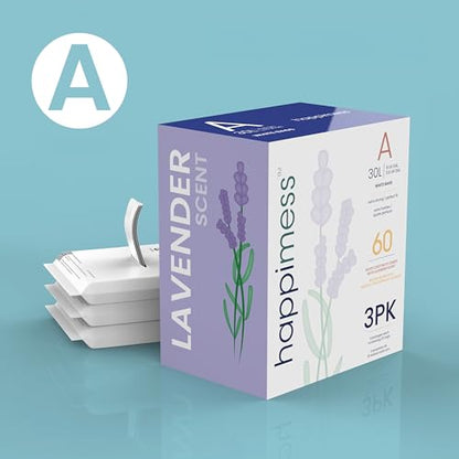 happimess 20-Count Lavender 8 Gal Drawstring Trash Bags, White, Pack of 4 - color: White (Lavender Scented), size: 80 Count (Pack of 1)