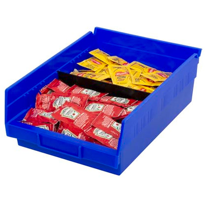Akro-Mils 40150 Plastic Width Dividers for 4" Tall Shelf Bins, 24-Pk, Black - style: Fits 30150, 30158, and 30184