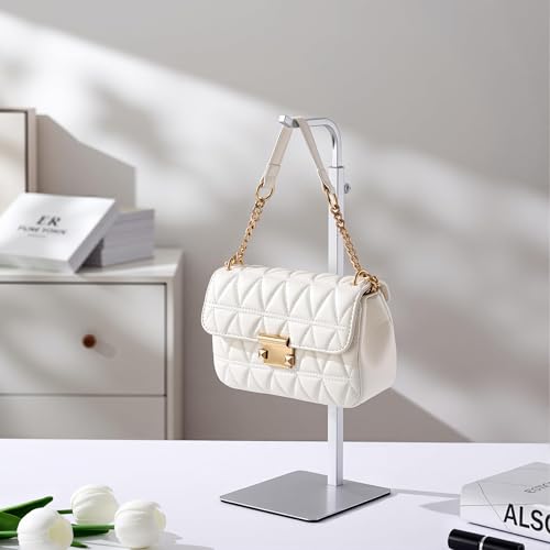 3-Pack Adjustable Tabletop Purse & Banner Display Stands, Silver - color: Silver