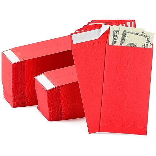 Fulmoon 500 Pcs Cash Envelopes Bulk,Red - color: Red