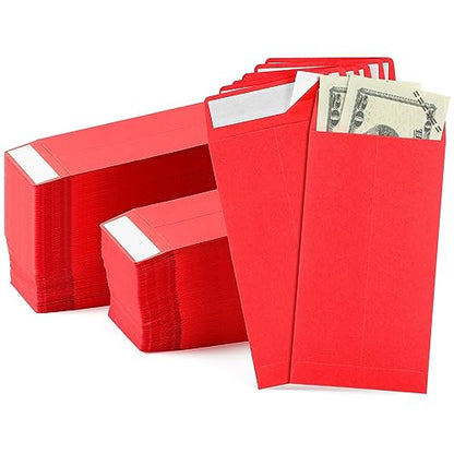 Fulmoon 500 Pcs Cash Envelopes Bulk,Red - color: Red