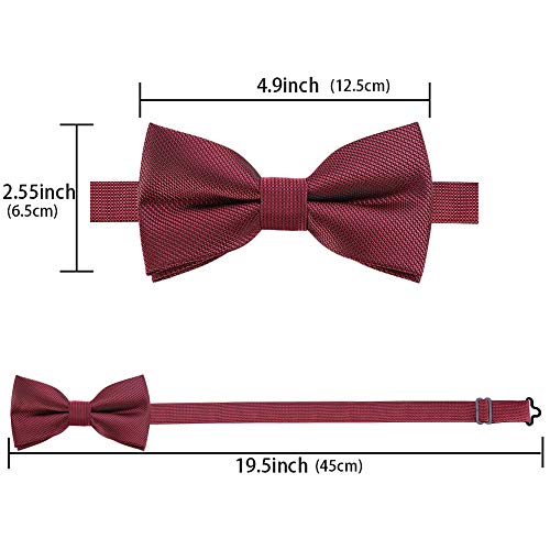 AUSKY 8 PACKS Elegant Adjustable Pre-tied Bow Ties for Men Boys (1&4&5&6&8 Pack for option) - color: M
