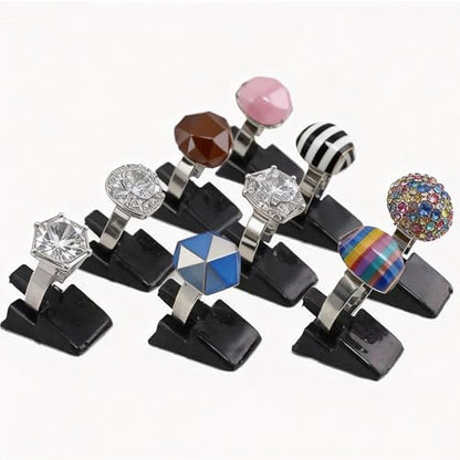72 Pcs Black Plastic Ring Holder, Ring Display Stand, Ring Clips Stand, Jewelry Display Stand and Ring Organizer for Wedding Rings Jewelry Store Vendors Shop Selling