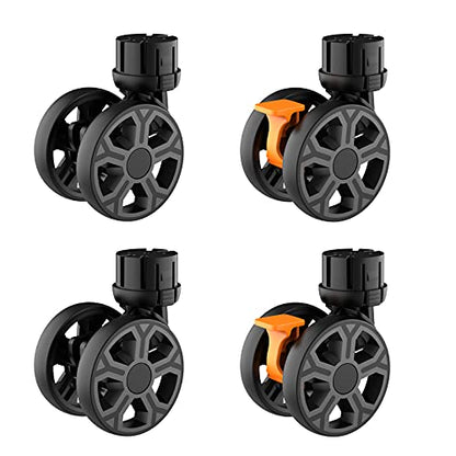 FELICON SELORSS Heavy Duty Rotation Swivel Wheels-Black-4PCS - color: Black, size: Wheels-4 PCS