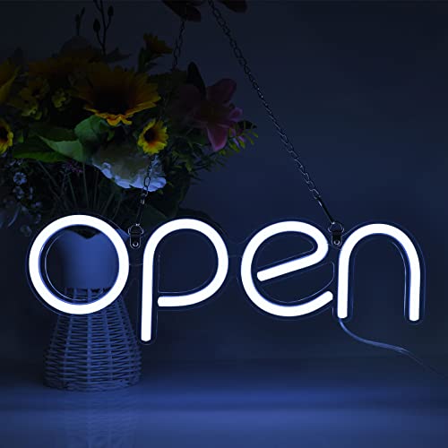LED Open Sign,16x6 inch Open Signs for Business with Open Close Sign(White) - color: White