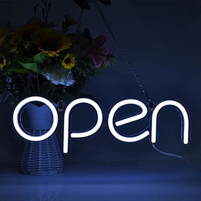 LED Open Sign,16x6 inch Open Signs for Business with Open Close Sign(White) - color: White