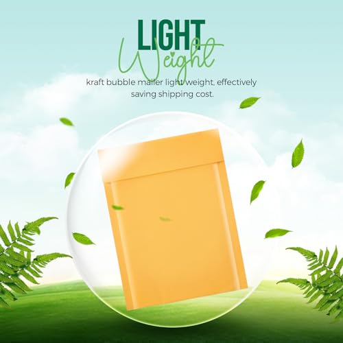 Fuxury Bubble Mailer 6x10" 100 Pack Kraft Padded Envelopes Usable Size 6x9" - color: Yellow, size: 6x10" 100PC