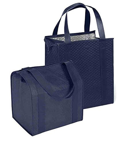 Mediz Hannah Smart Large Capacity Heavy Duty Insulated Shopping Bag - color: Dark Navy