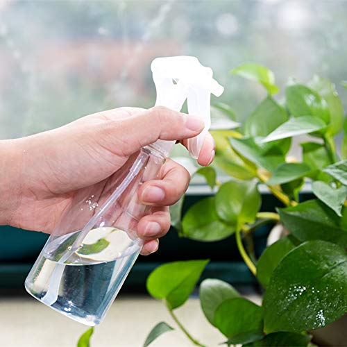 9 Pieces Plastic Spray Bottle, Empty Small 7oz/200ml Clear Spray Bottles, Fine Mist Plastic Refillable Trigger Sprayer for Cleaning Solutions, Hair Care, Essential Oils, Watering Plants