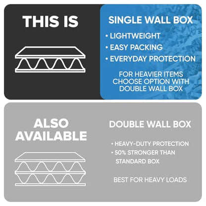 1 Cu Ft Ready To Ship Carton with Light Blue Crinkle Paper 12x12x12" - color: Light Blue, size: Single Wall Box