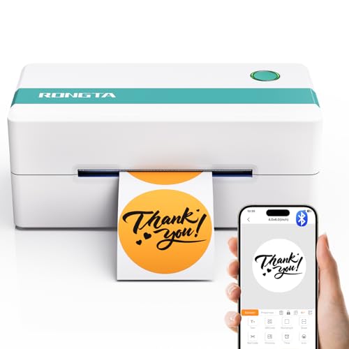 Rongta Thermal Shipping Label Printer, Bluetooth 4x6 Sticker Printer