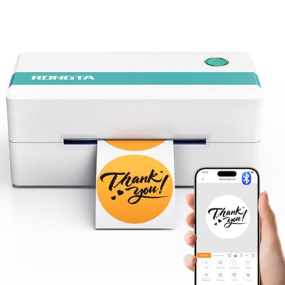 Rongta Thermal Shipping Label Printer, Bluetooth 4x6 Sticker Printer